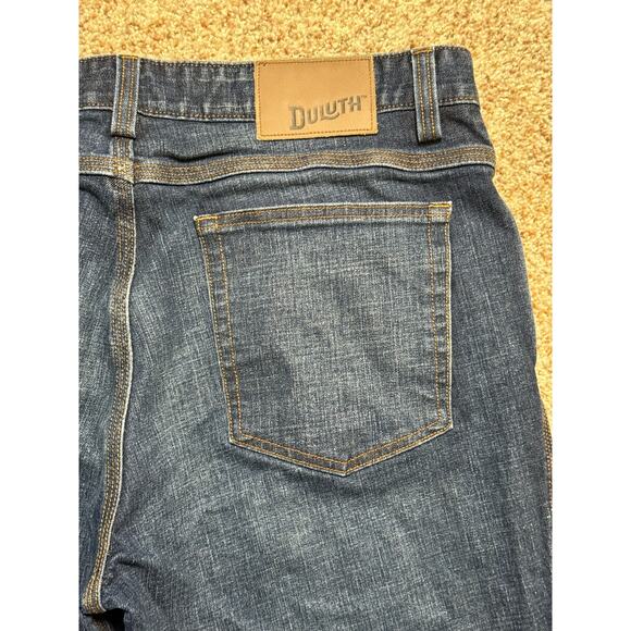 Duluth Flex Ballroom Men's Blue Jeans/Pants; 35 X30; Denim Relaxed Fit, Straight - Picture 4 of 11